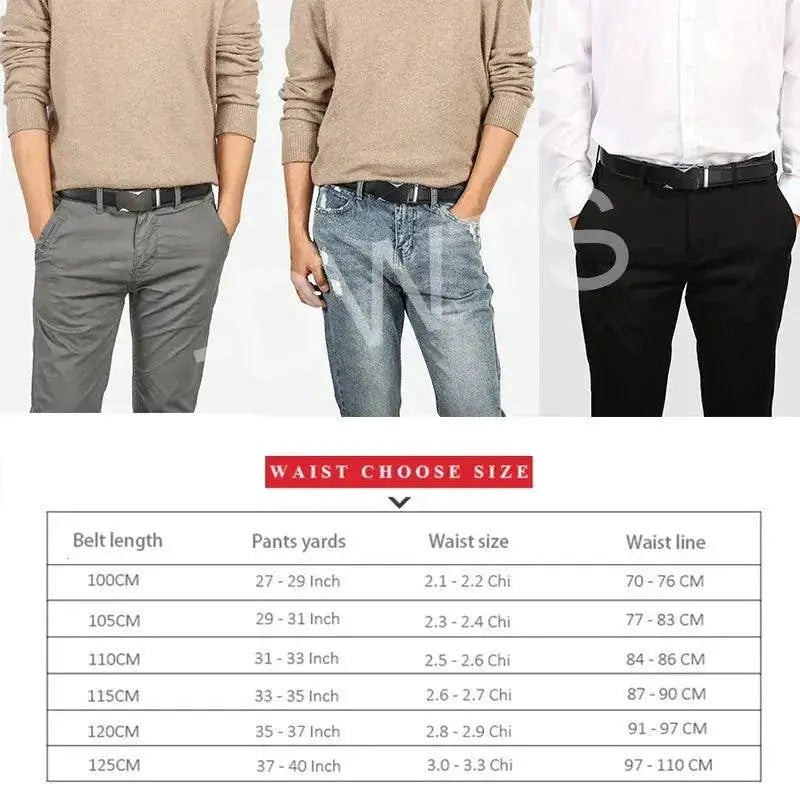 Luxury Automatic Buckle Leather Belt For Stylish Looks