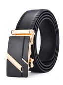 Luxury Automatic Buckle Leather Belt For Stylish Looks