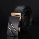 Luxury Automatic Buckle Leather Belt For Stylish Looks