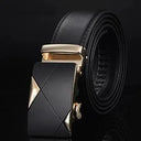 Luxury Automatic Buckle Leather Belt For Stylish Looks