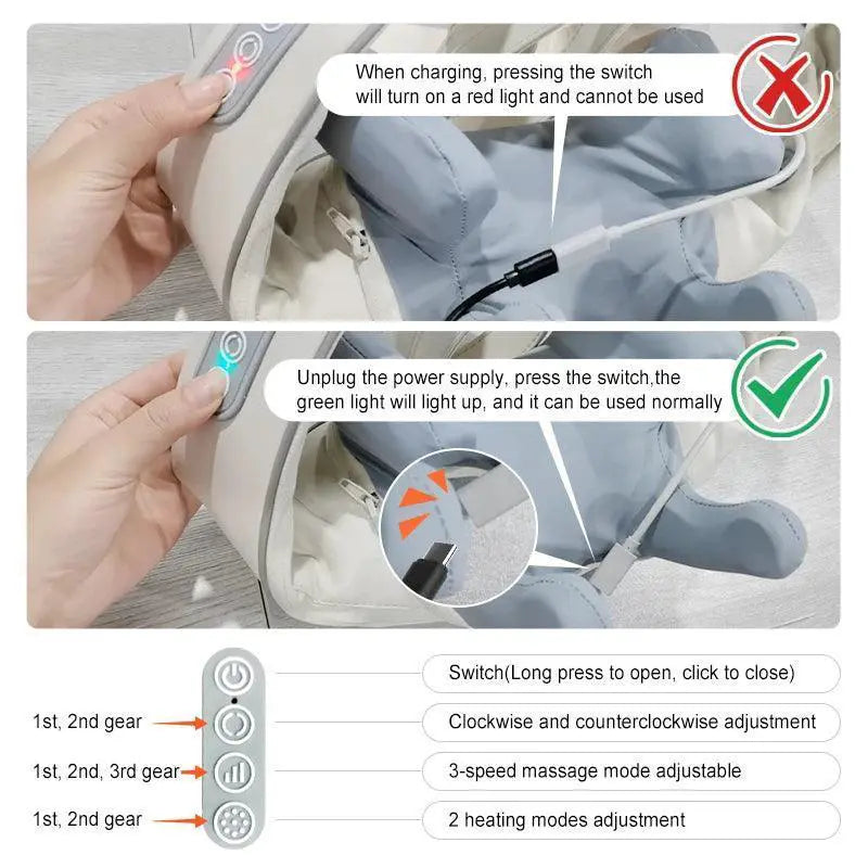 Shiatsu Neck Massager For Pain Relief And Relaxation