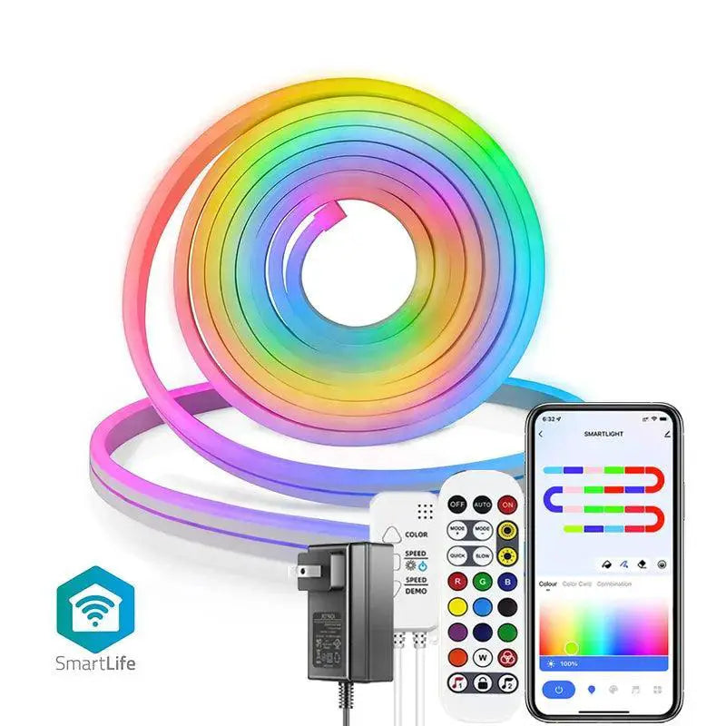 TUYA Neon LED Strip Lights RGBIC Glow With Music Sync