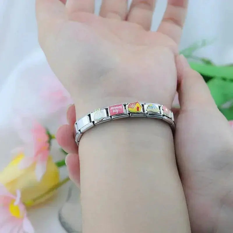 Shiny Flower Charm Bracelet Kit For Creative Style
