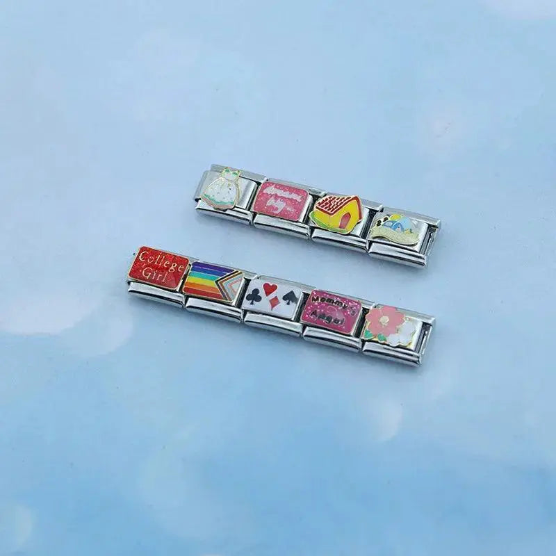 Shiny Flower Charm Bracelet Kit For Creative Style