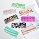 Vibrant Acrylic Hair Comb for Frizz Free Styling Massage