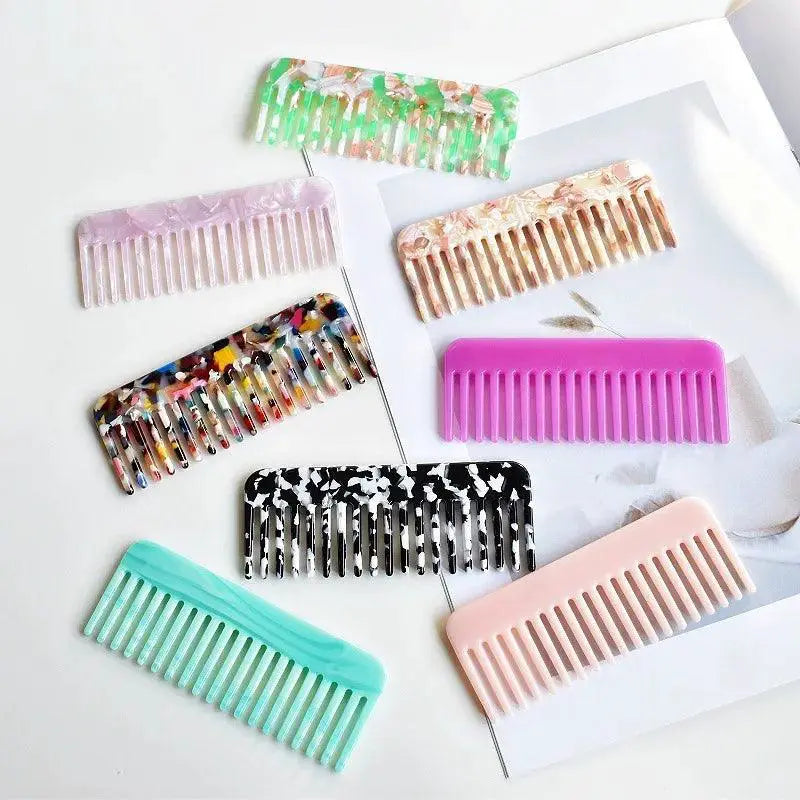Vibrant Acrylic Hair Comb for Frizz Free Styling Massage