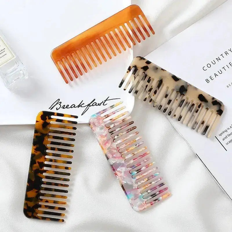 Vibrant Acrylic Hair Comb for Frizz Free Styling Massage