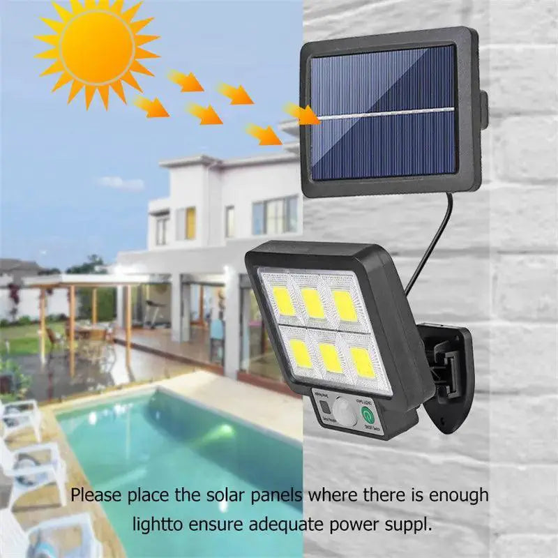 Solar Motion Sensor Garden Wall Light Outdoor Led Lighting