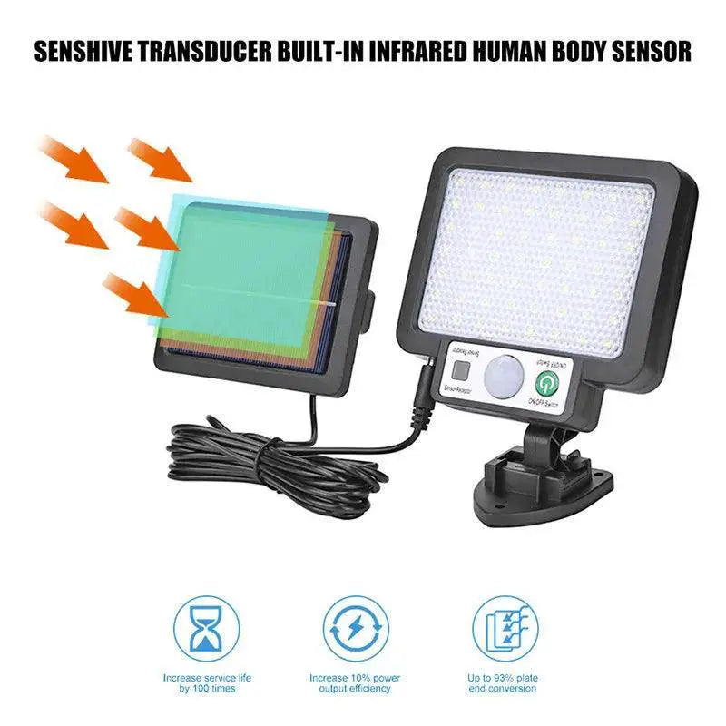 Solar Motion Sensor Garden Wall Light Outdoor Led Lighting