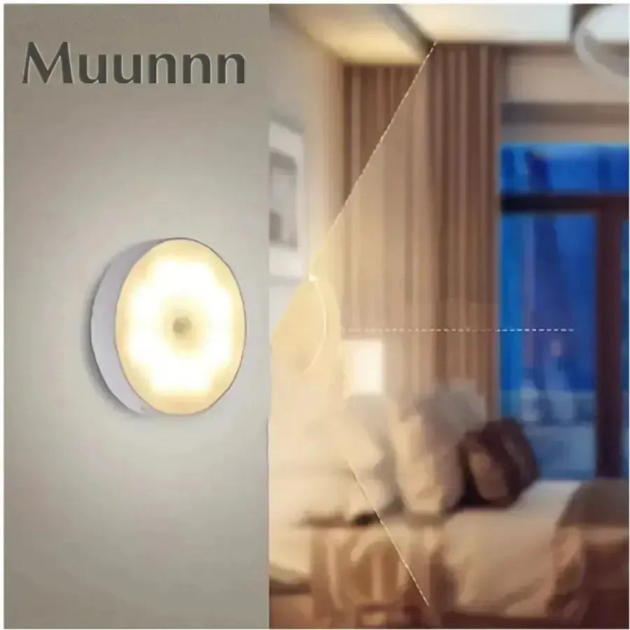 Motion Sensor Night Light USB Rechargeable LED Lamp