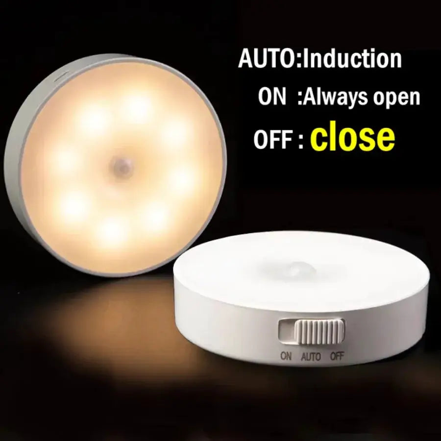 Motion Sensor Night Light USB Rechargeable LED Lamp