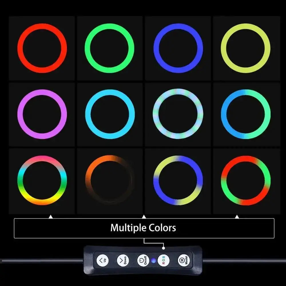 Ultimate RGB Ring Light With Adjustable Tripod Setup