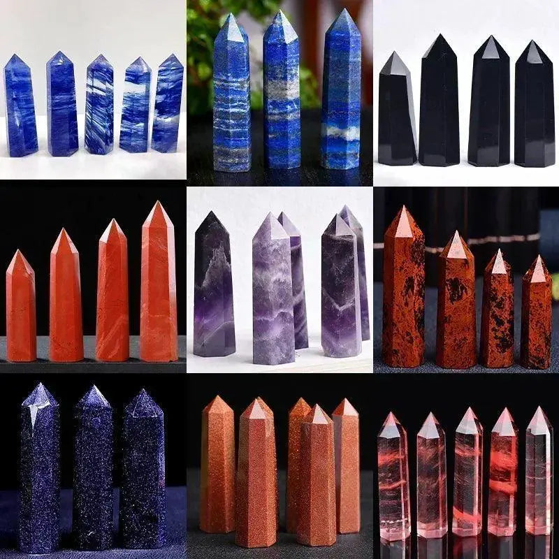 Crystal Healing Obelisk Set For Home Wellness And Balance