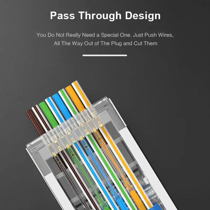 ZoeRax RJ45 Pass Through Connectors for Ethernet Cables