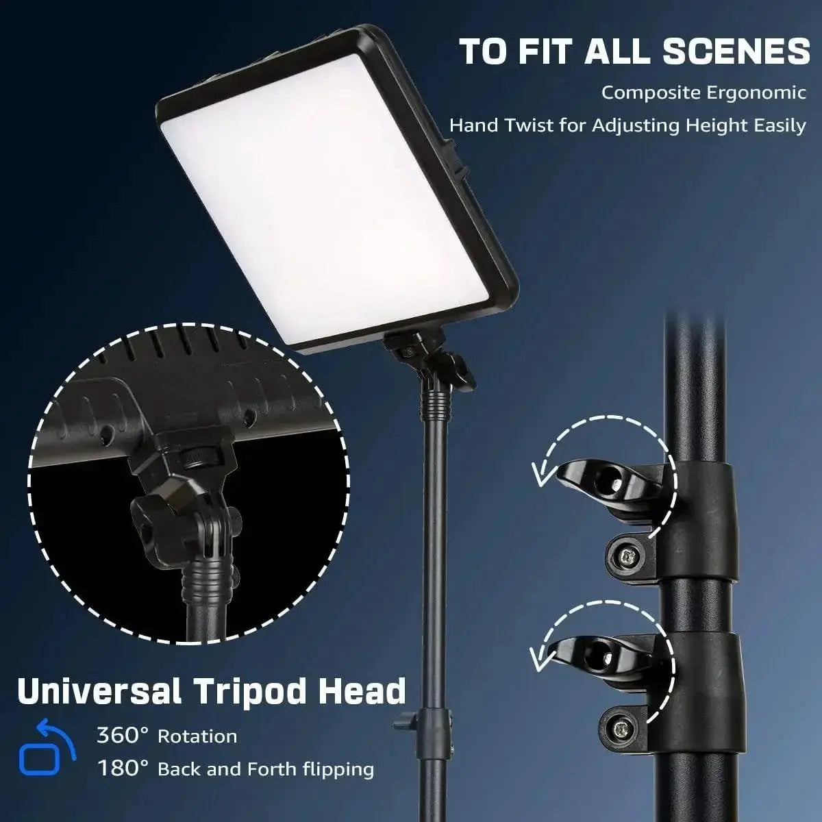 Adjustable LED Video Light for Studio and Filmmaking