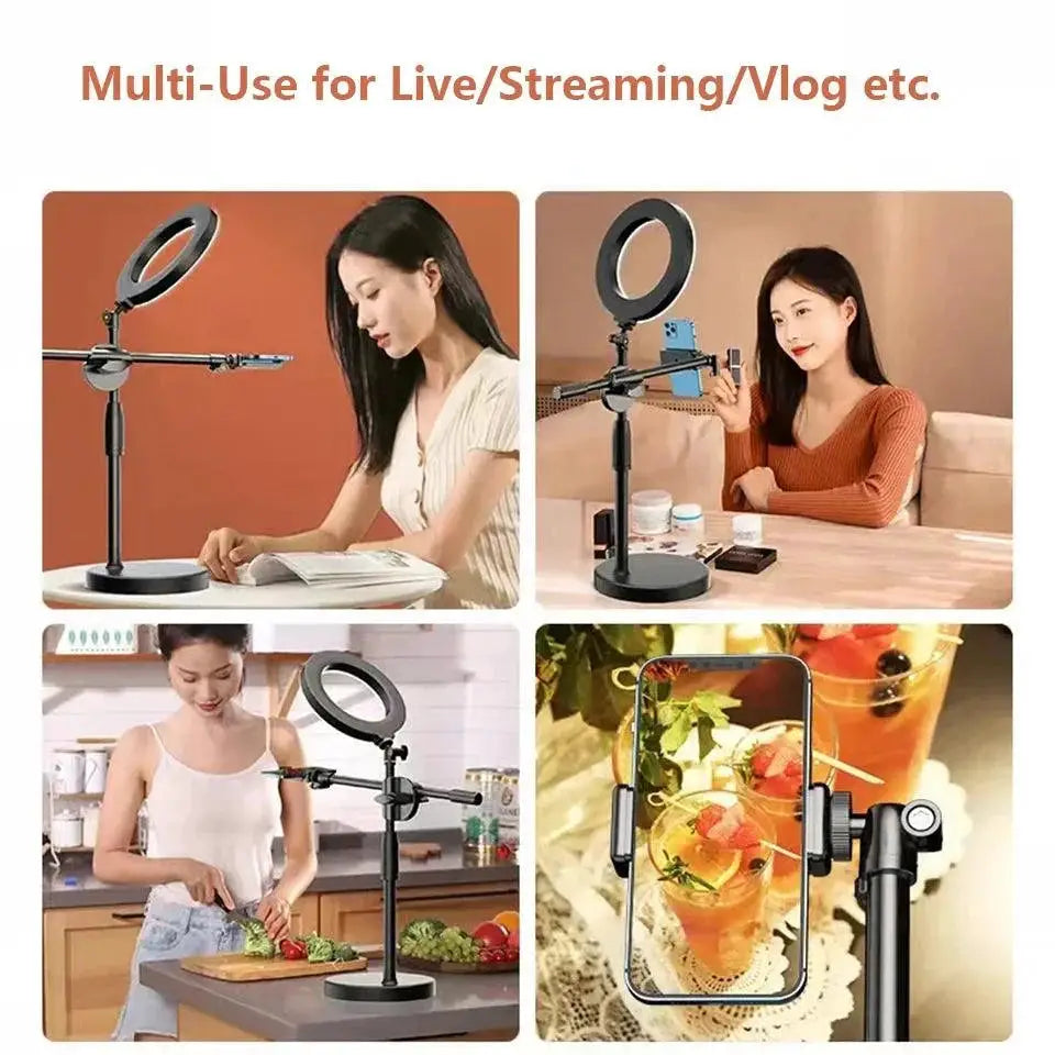 Nail Art Photography Stand With Ring Light For Illumination