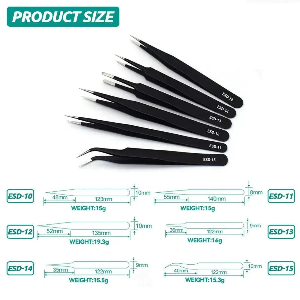 Stainless Steel Precision Tweezers For Nail Art Electronics