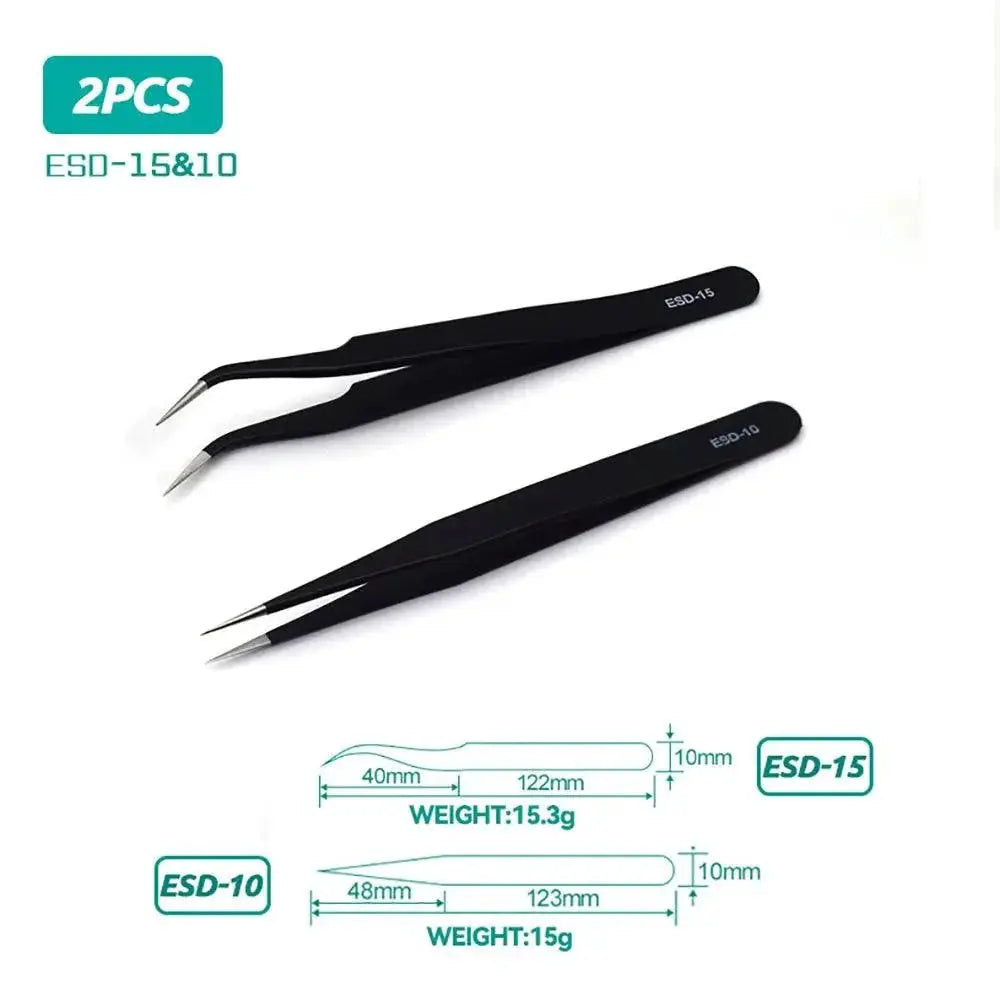 Stainless Steel Precision Tweezers For Nail Art Electronics