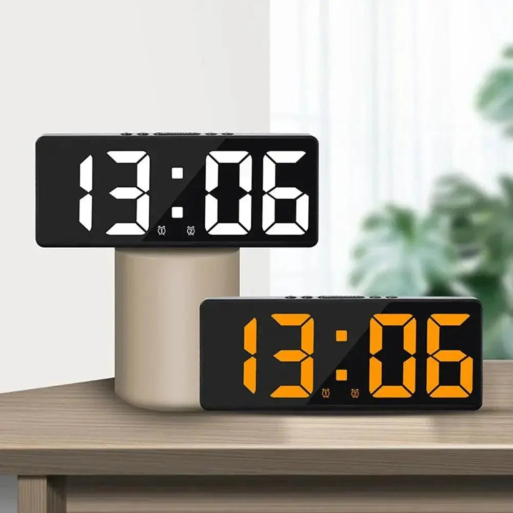 Number Clock Nightlight Temperature Calendar Alarm Clock LED