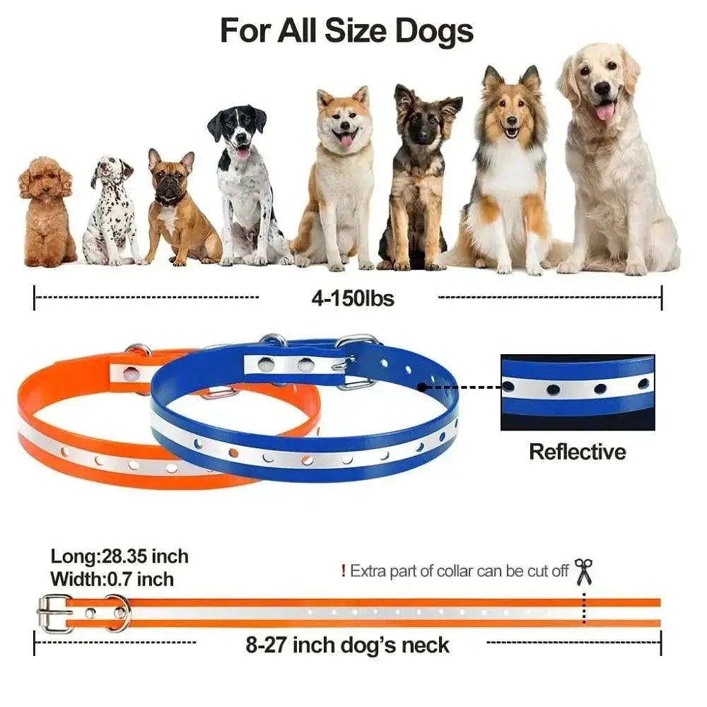 Adjustable Waterproof Reflective Dog Collar Outdoor Safety