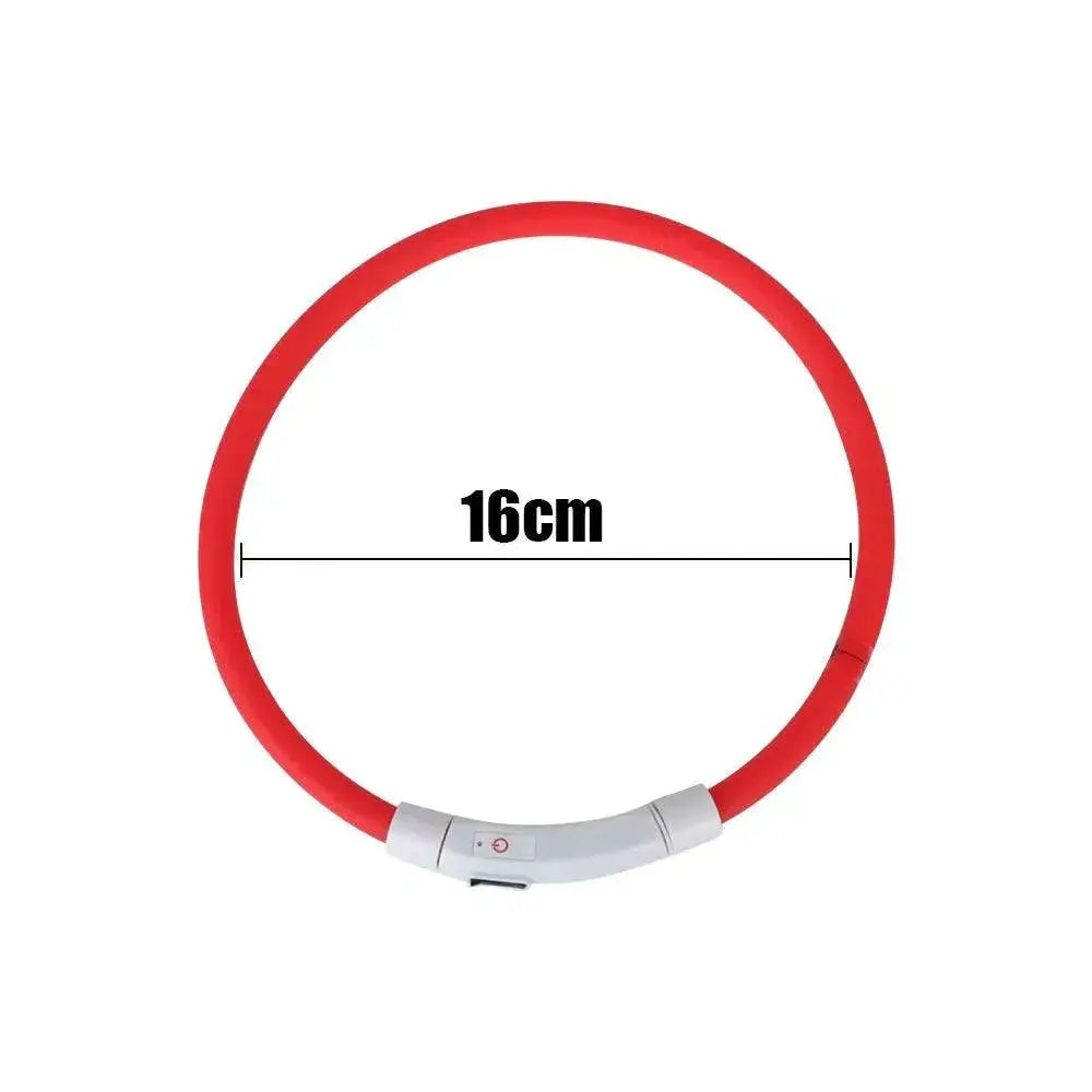 LED Pet Safety Collar For Dogs Night Visibility Glow