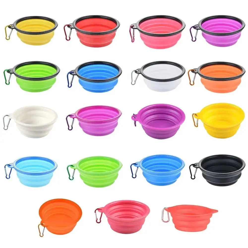Silicone Foldable Pet Bowl Portable Travel For Cats And Dogs