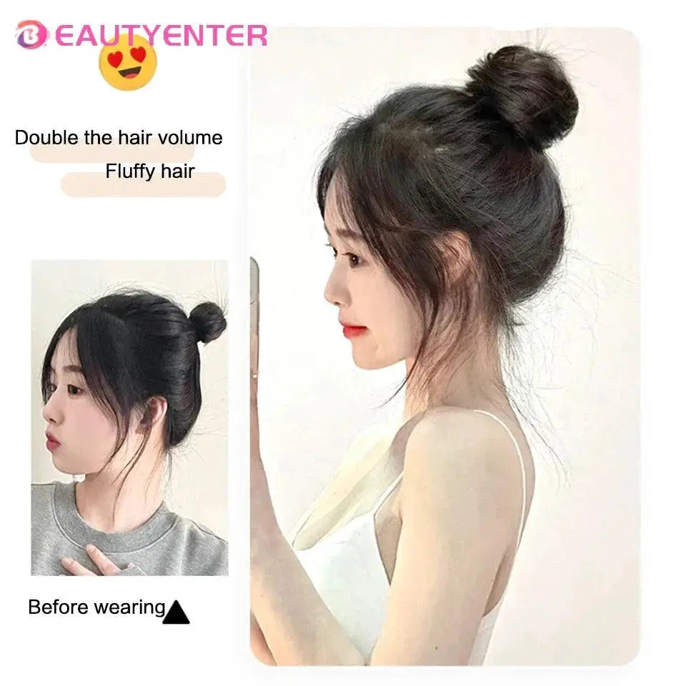 Self Winding Hair Bundle Marvel Curly Chignon Wig Style