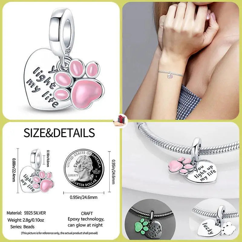 Luminous Firefly Star Dog Charm Beads Enchanting Bracelet