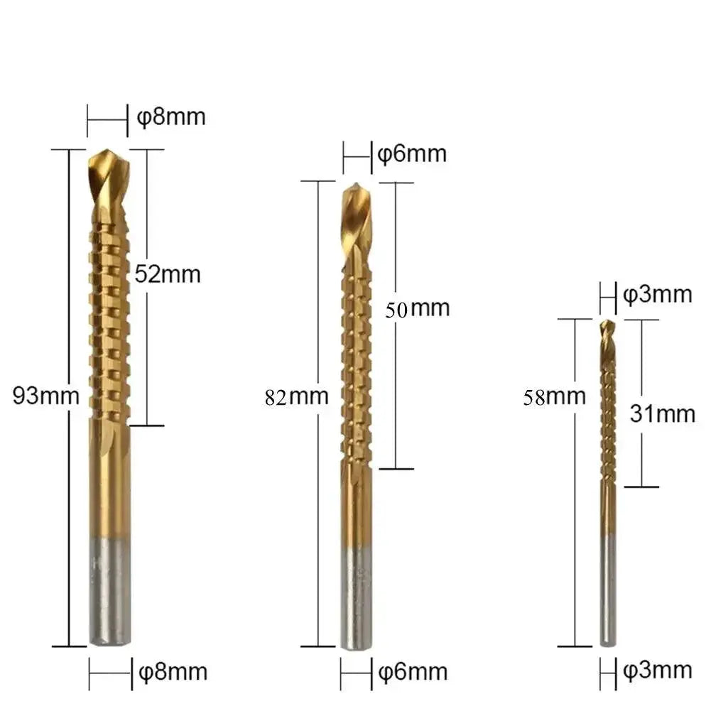Titanium Step Drill Saw Set for Woodworking and Metalworking