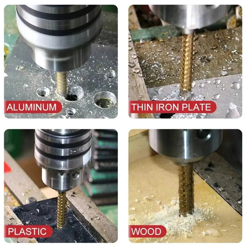 Titanium Step Drill Saw Set for Woodworking and Metalworking