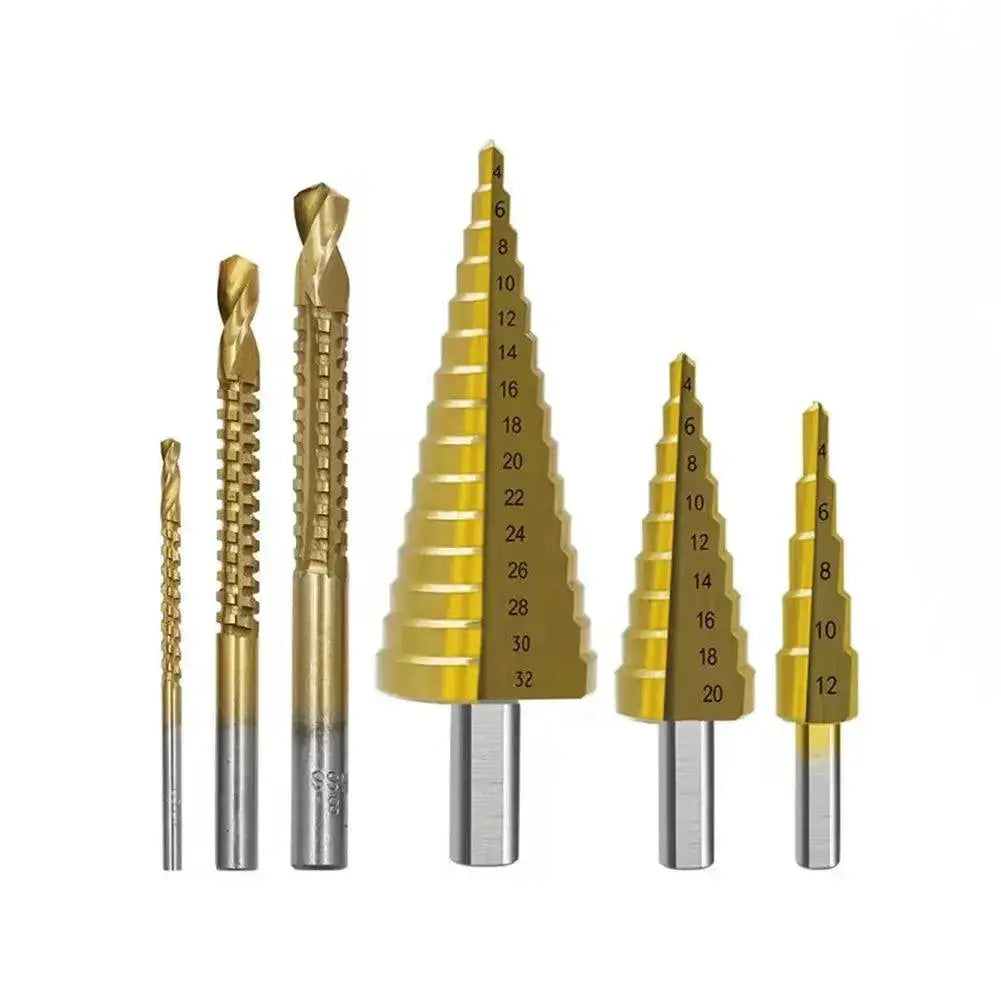 Titanium Step Drill Saw Set for Woodworking and Metalworking
