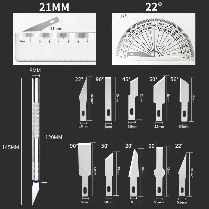 Metal Carving Knife Set for Precision Art and Woodworking