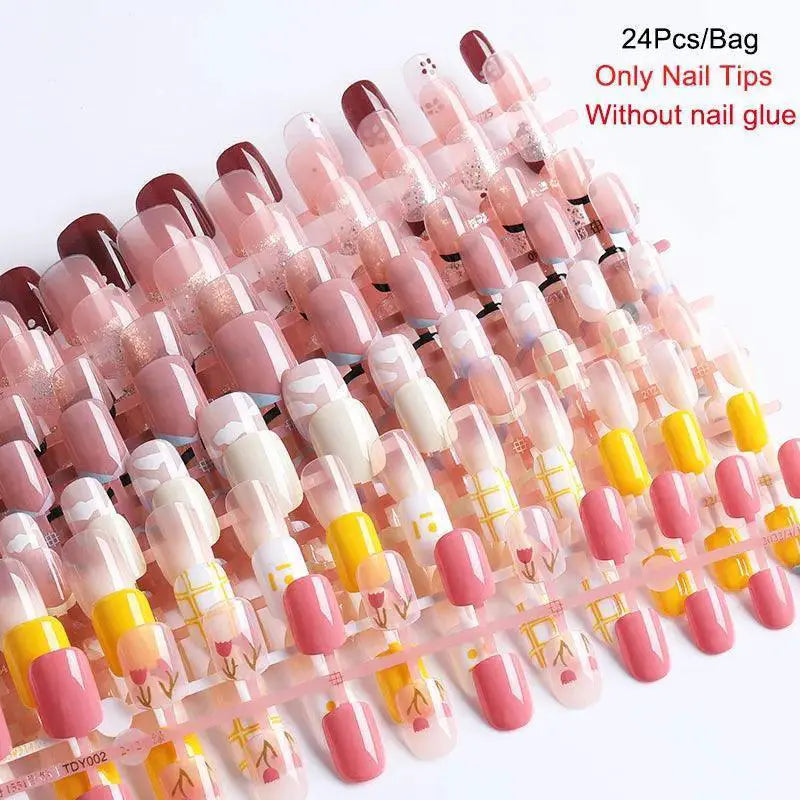 Sweet Pink Glitter Press On Nails Effortless Summer Charm
