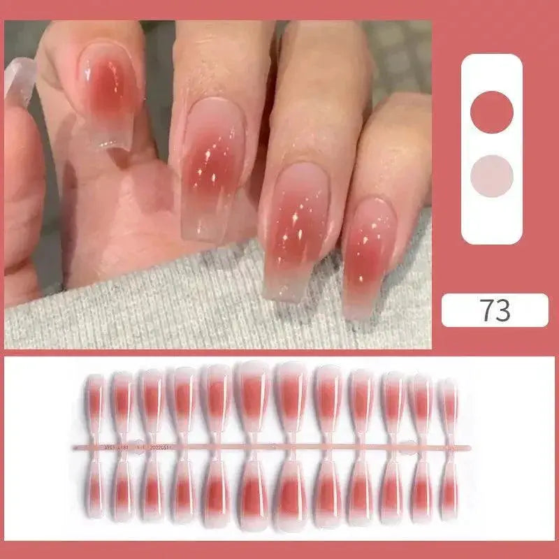 Sweet Pink Glitter Press On Nails Effortless Summer Charm