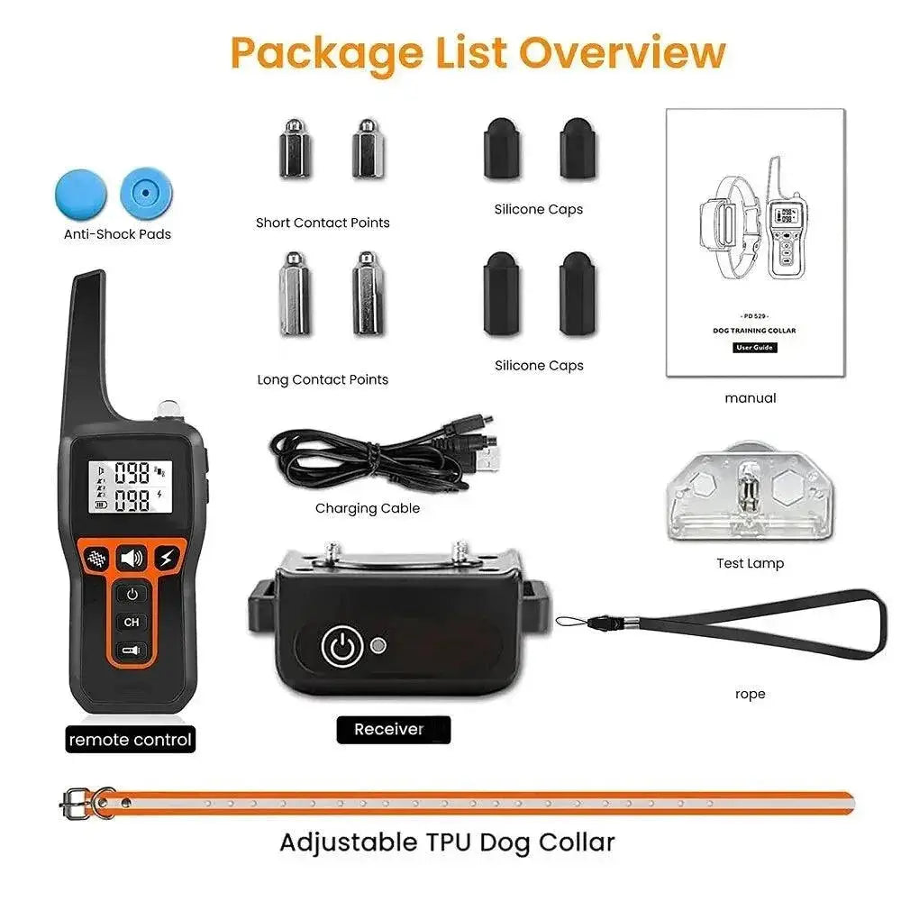 Dog Training Collar With Remote And Bark Control System