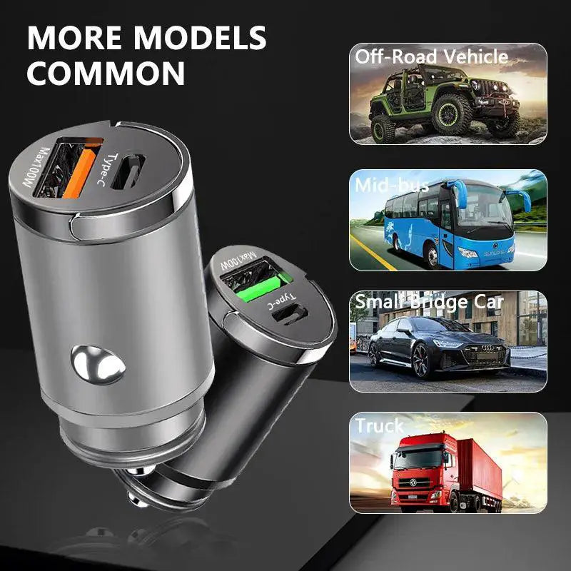 High Speed Car Charger for iPhone and Xiaomi Fast Charge