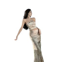 Oblique Shoulder Dress for Summer Casual