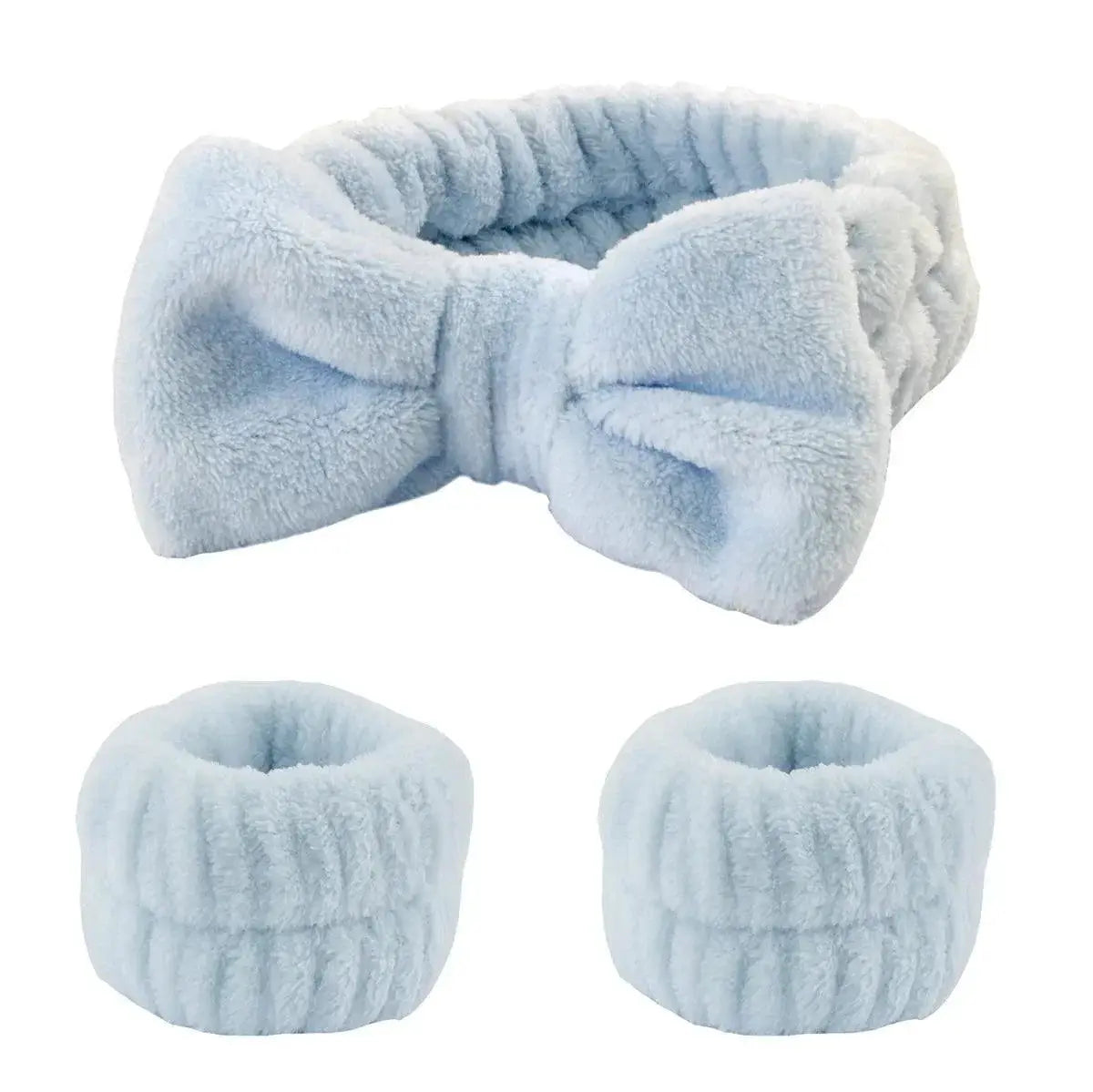 Coral Fleece Headband Set Waterproof Hair Bands For Women