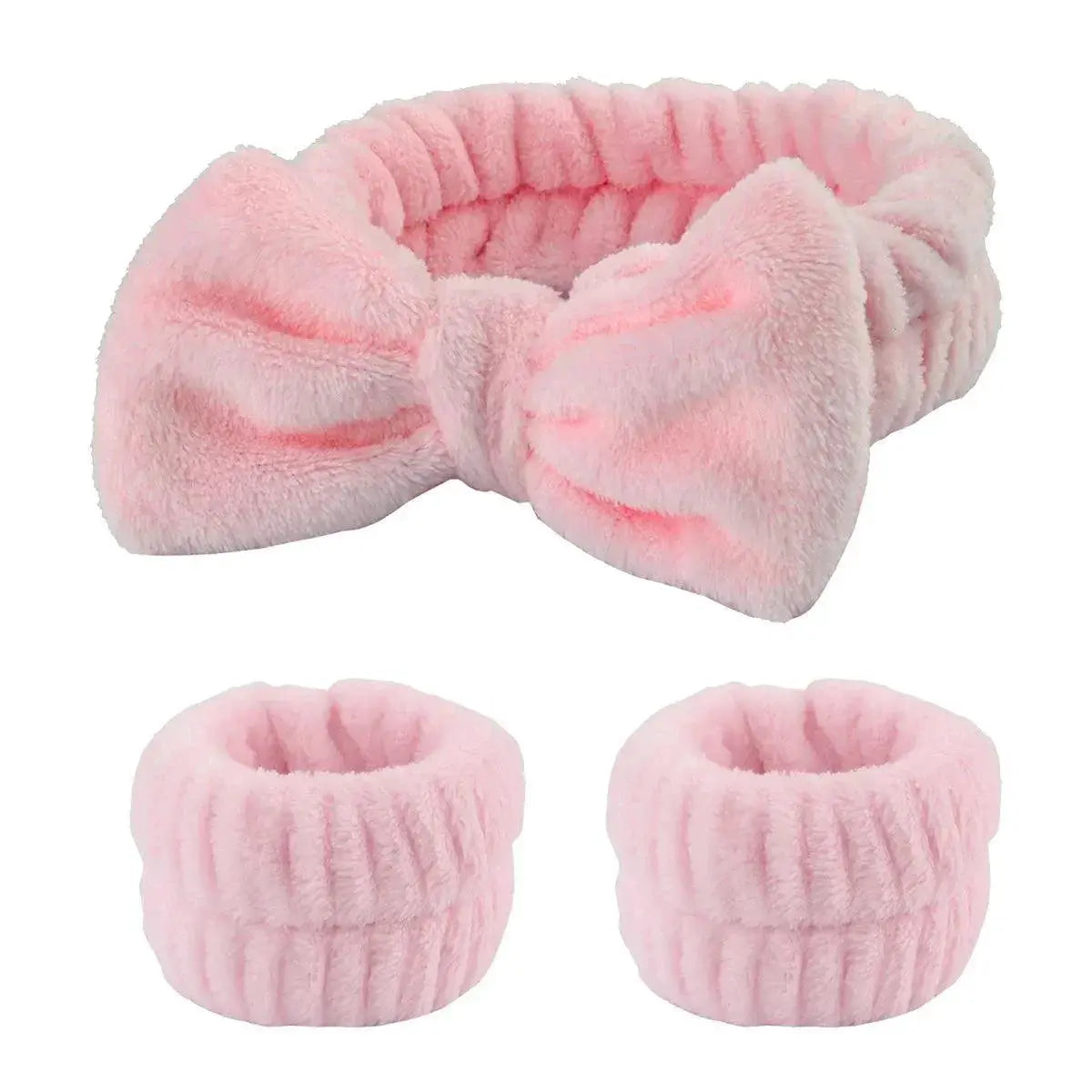 Coral Fleece Headband Set Waterproof Hair Bands For Women