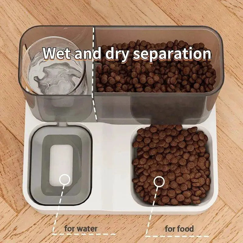 Automatic Cat Food And Water Dispenser Wet Dry Separation