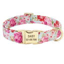 Stylish Floral Dog Collar And Leash