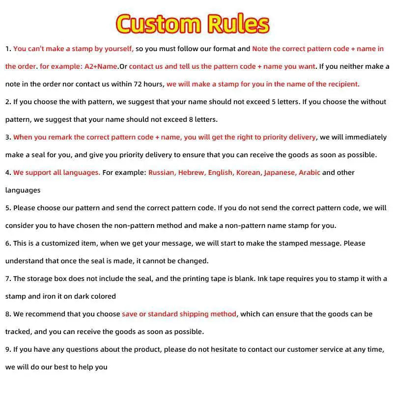 Custom Cartoon Name Stamp Kit For Kids Waterproof Durable