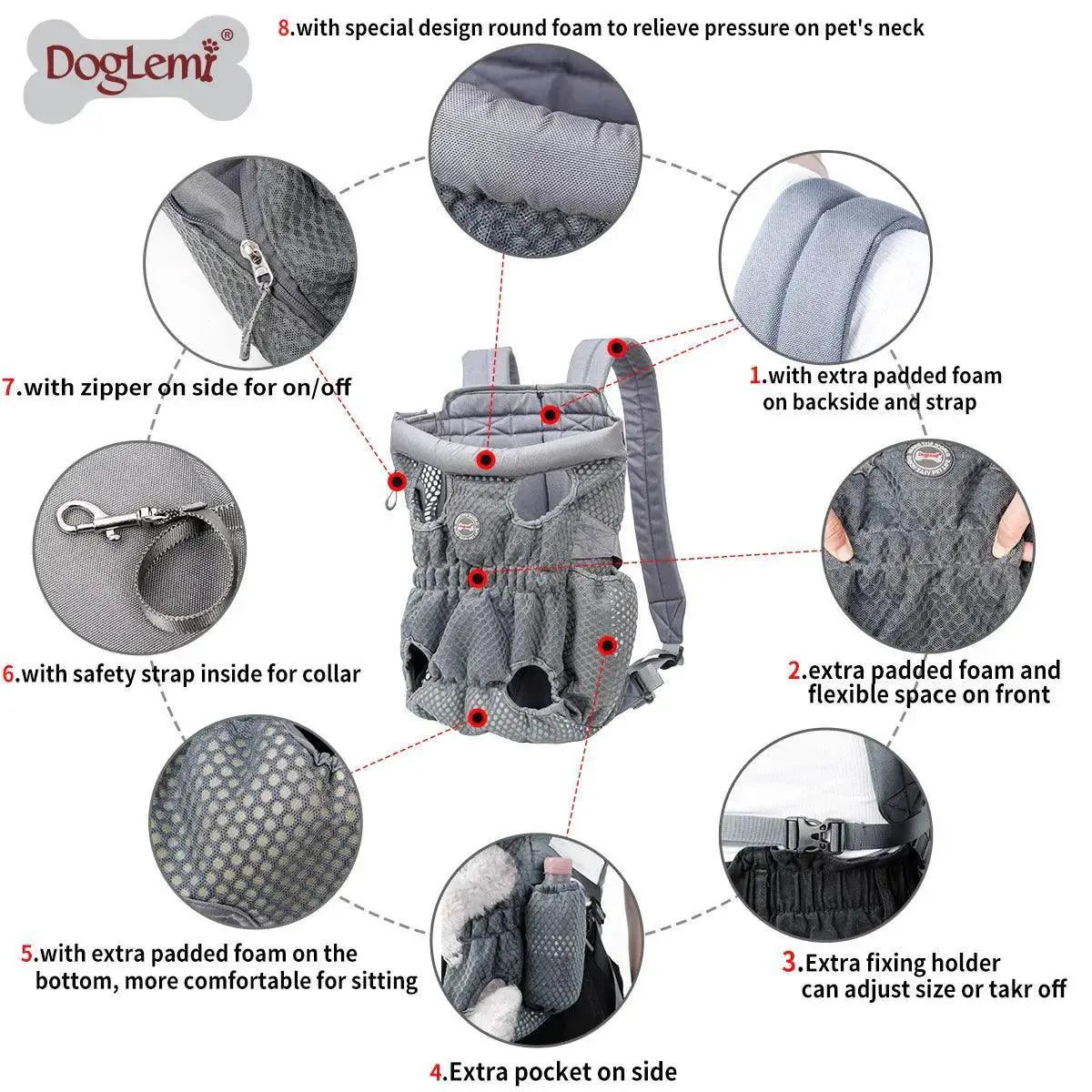 EcoPaw Pet Carrier Backpack With Breathable Mesh Design