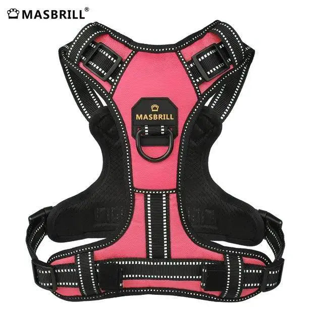 Masbrill Reflective Nylon Dog Harness Adjustable Vest