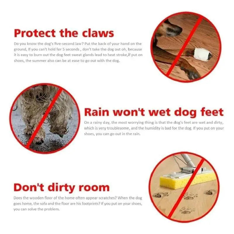 Waterproof Anti Slip Pet Shoes For Cats And Dogs Soft Soled