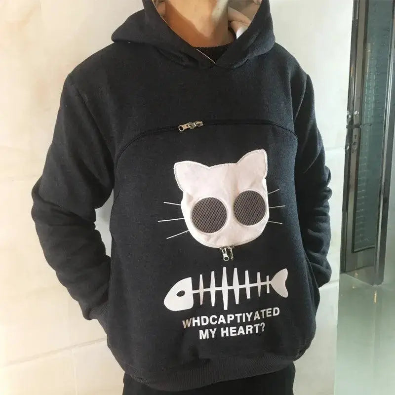 Cat Lovers Kangaroo Pocket Hoodie Cozy Feline Fans