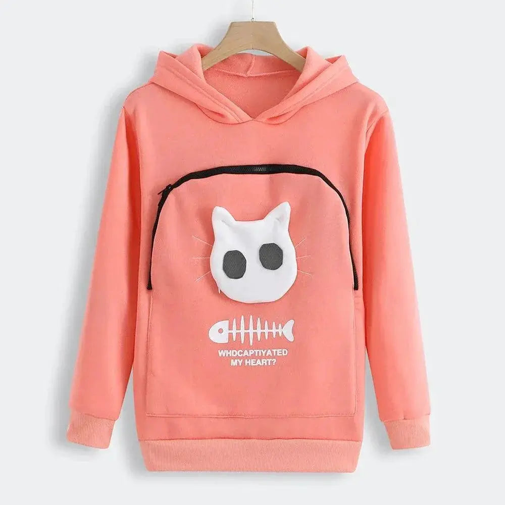 Cat Lovers Kangaroo Pocket Hoodie Cozy Feline Fans