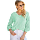 2024 Women Knit Pullover Arm Patchwork Cutout Knitwear