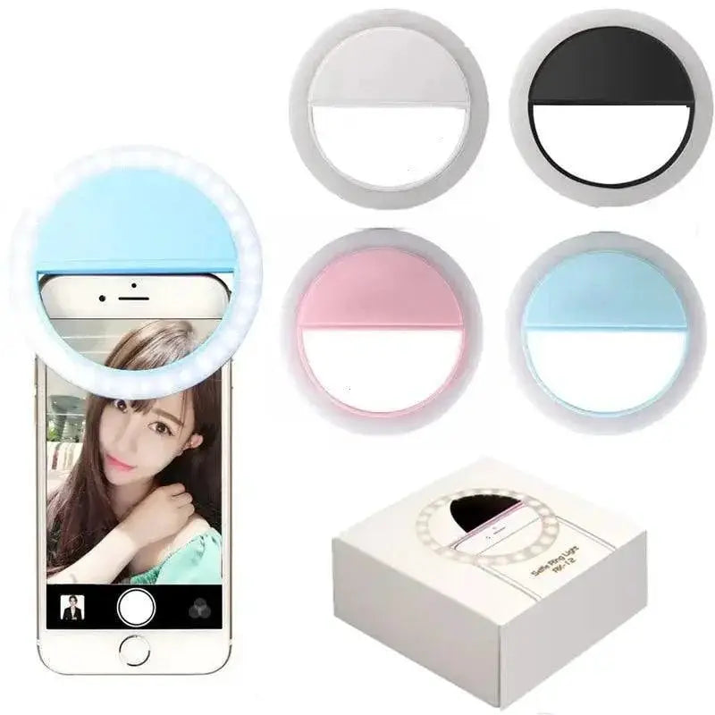 Ultimate Selfie Light Ring with USB Charger for Smartphones