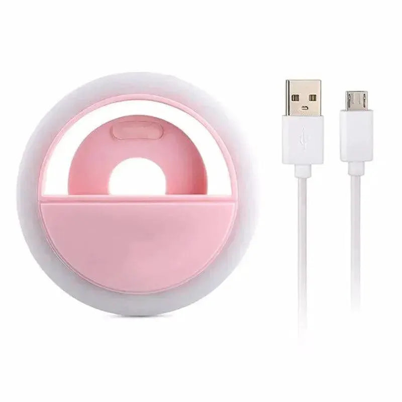 Ultimate Selfie Light Ring with USB Charger for Smartphones